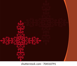 Christian Cross Design Vector Art