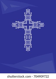 Christian Cross Design Vector Art