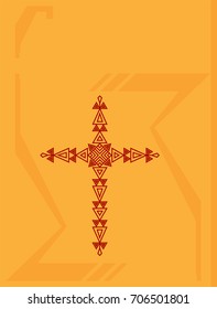 Christian Cross Design Vector Art