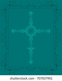 Christian Cross Design Vector Art