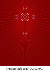 Christian Cross Design Vector Art