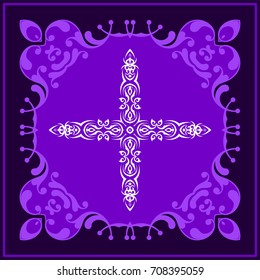Christian Cross Design Vector Art