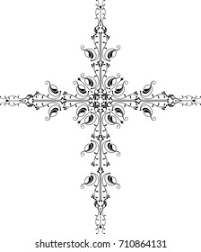 Christian Cross Design Vector Art