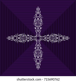 Christian Cross Design Vetor Arte