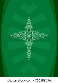 Christian Cross Design Vector Art