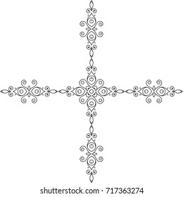 Christian Cross Design Vector Art