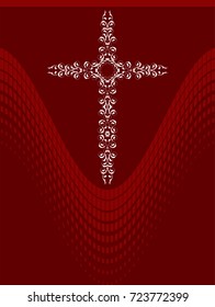 Christian Cross Design Vector Art