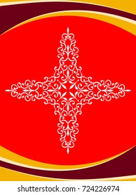 Christian Cross Design Vector Art