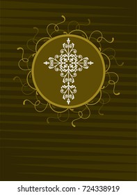Christian Cross Design Vector Art