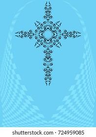 Christian Cross Design Vector Art