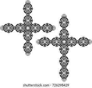 Christian Cross Design Vector Art