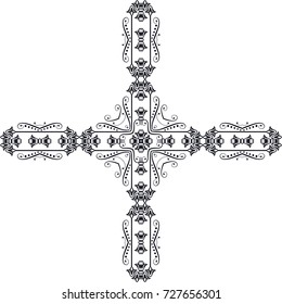 Christian Cross Design Vector Art