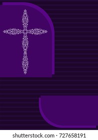 Christian Cross Design Vector Art