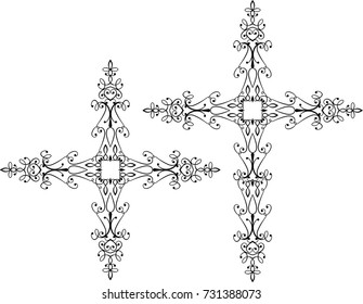Christian Cross Design Vector Art