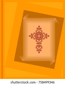 Christian Cross Design Vector Art