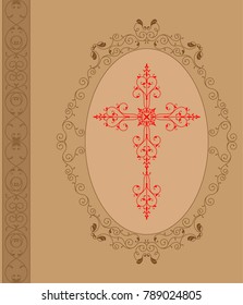 Christian Cross Design Vector Art
