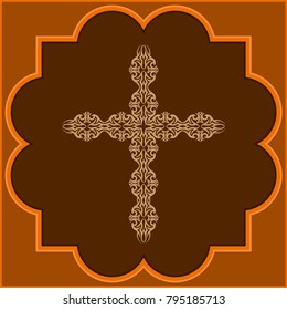 Christian Cross Design Vector Art