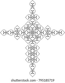 Arte de vectores de diseño cruzado cristiano