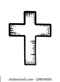 Christian Cross Doodle Stock Vector (Royalty Free) 108954050 | Shutterstock