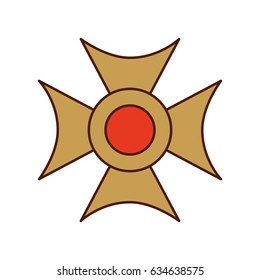 Christian cross emblem icon