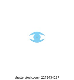 Christian cross in the eyeball