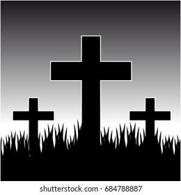 Christian cross. Faith and religion. Vector illustration