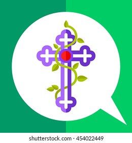 Christian Cross flat icon