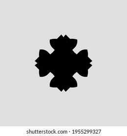 Icono de la cruz cristiana. Sencillo estilo cristiano religión festividad símbolo de fondo del diseño de afiches. Elemento de diseño de logotipo. Impresión de camisetas. Vector para pegatinas.