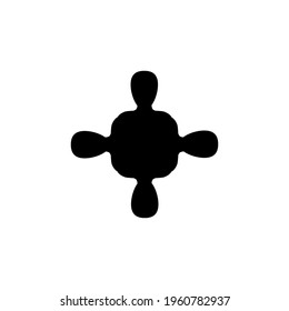 Christian cross, flat icon. Simple style christian religion holiday poster background symbol. Logo design element. T-shirt printing. Vector for sticker.