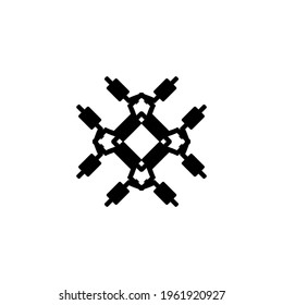 Icono de la cruz cristiana. Sencillo símbolo de fondo de póster de christian holida. Elemento de diseño de logotipo. Impresión de camisetas. Vector para pegatinas.