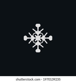 Christian cross flat icon. Simple style christian religion holiday poster background symbol. Logo design element. T-shirt printing. Vector for sticker.