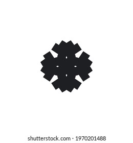 Christian cross flat icon. Simple style christian religion holiday poster background symbol. Logo design element. T-shirt printing. Vector for sticker.