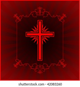 christlich-kreuz-glänzender Hintergrund