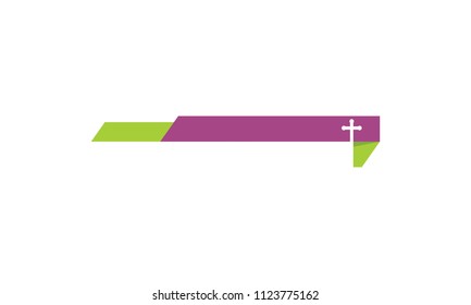 Christian cross God logo icon vector