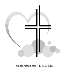 christian cross graphic in vector quality