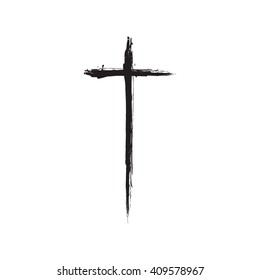 Christian cross grunge vector illustration