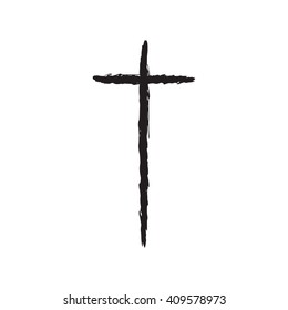 Christian cross grunge vector illustration