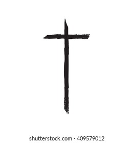 Christian cross grunge vector illustration