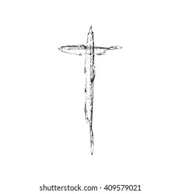 Christian cross grunge vector illustration