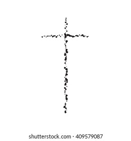 Christian cross grunge vector illustration
