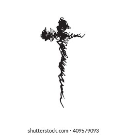 Christian cross grunge vector illustration