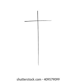 Christian cross grunge vector illustration