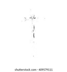 Christian cross grunge vector illustration