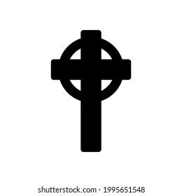 Christian Cross. Halloween spooky vampire defense cross design vector