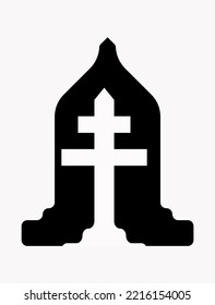 Christian cross. Halloween vampire defense cross-design vector
