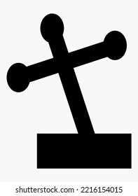 Christian cross. Halloween vampire defense cross-design vector