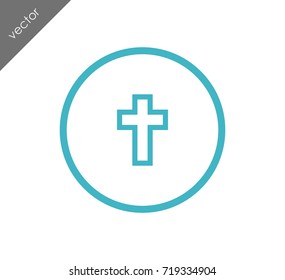 Christian cross icon