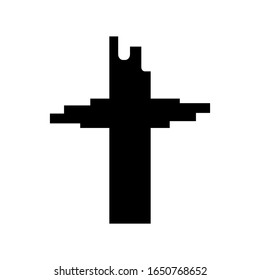 christian cross icon design, flat style icon collection