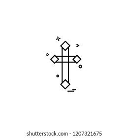 Christian cross icon design vector 