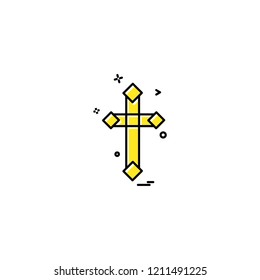 Christian cross icon design vector 